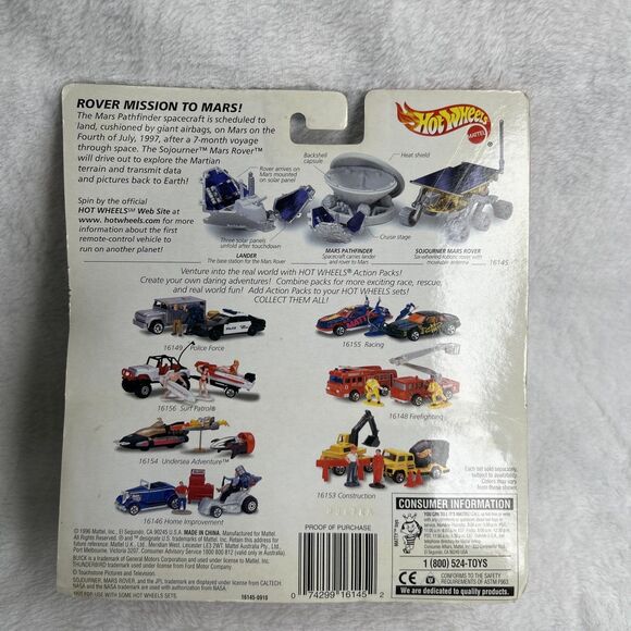 1997 Hot Wheels Action Pack JPL SOJOURNER MARS ROVER, Lander, Mars Pathfinder -V - Picture 4 of 5